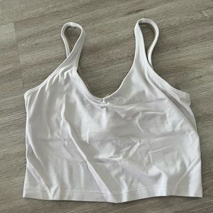 Lululemon white align tank top, size 6, NO PADS